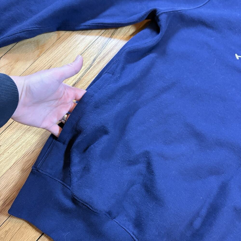 Polo Ralph Lauren Men L Navy Triple Pony Player Fleece Sweatshirt Hoodie Sweater - Picture 5 of 15
